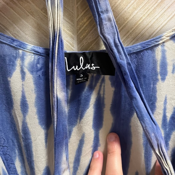 Lulus blue romper, worn once, size small - Picture 2 of 4